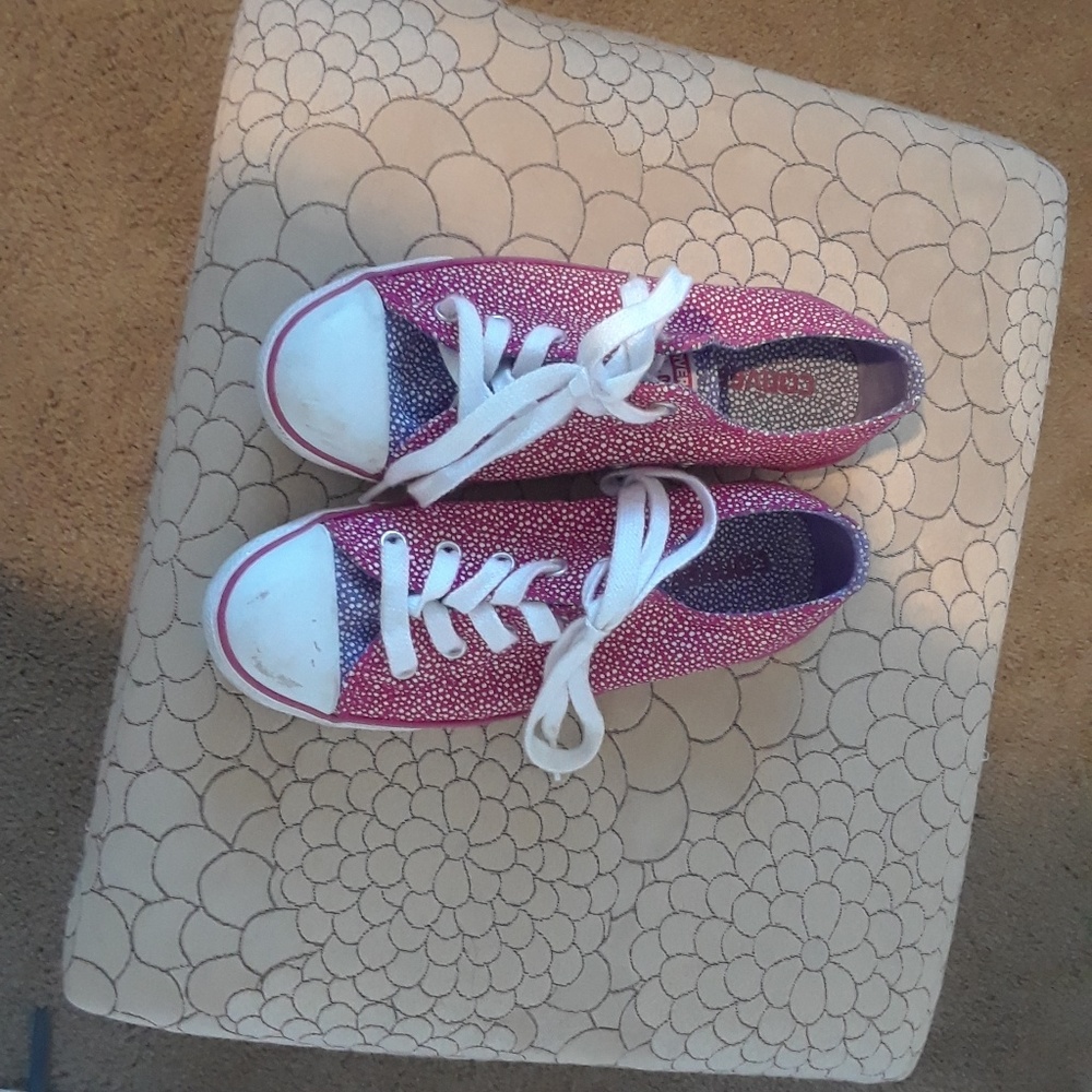 Converse Pink & Purple Patterned Shoes - Picture 4 of 6